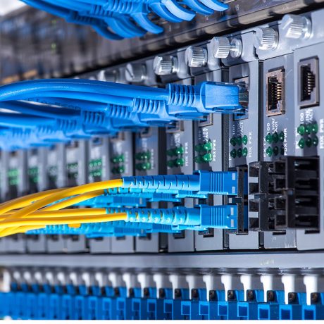 Fiber,Optic,Connecting,On,Core,Network,Swtich Fiber optic connecting on core network swtich