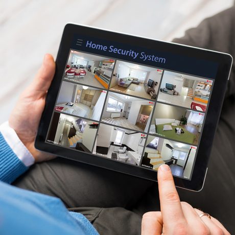 Security Camera Feed on Tablet Security camera images on tablet