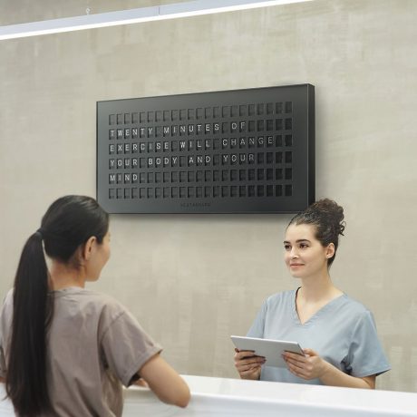 Vestaboard Display in Healthcare Vestaboard Display in Healthcare